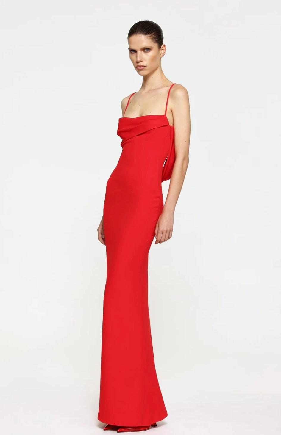 Effie Kats Havilland Gown Cherry Red