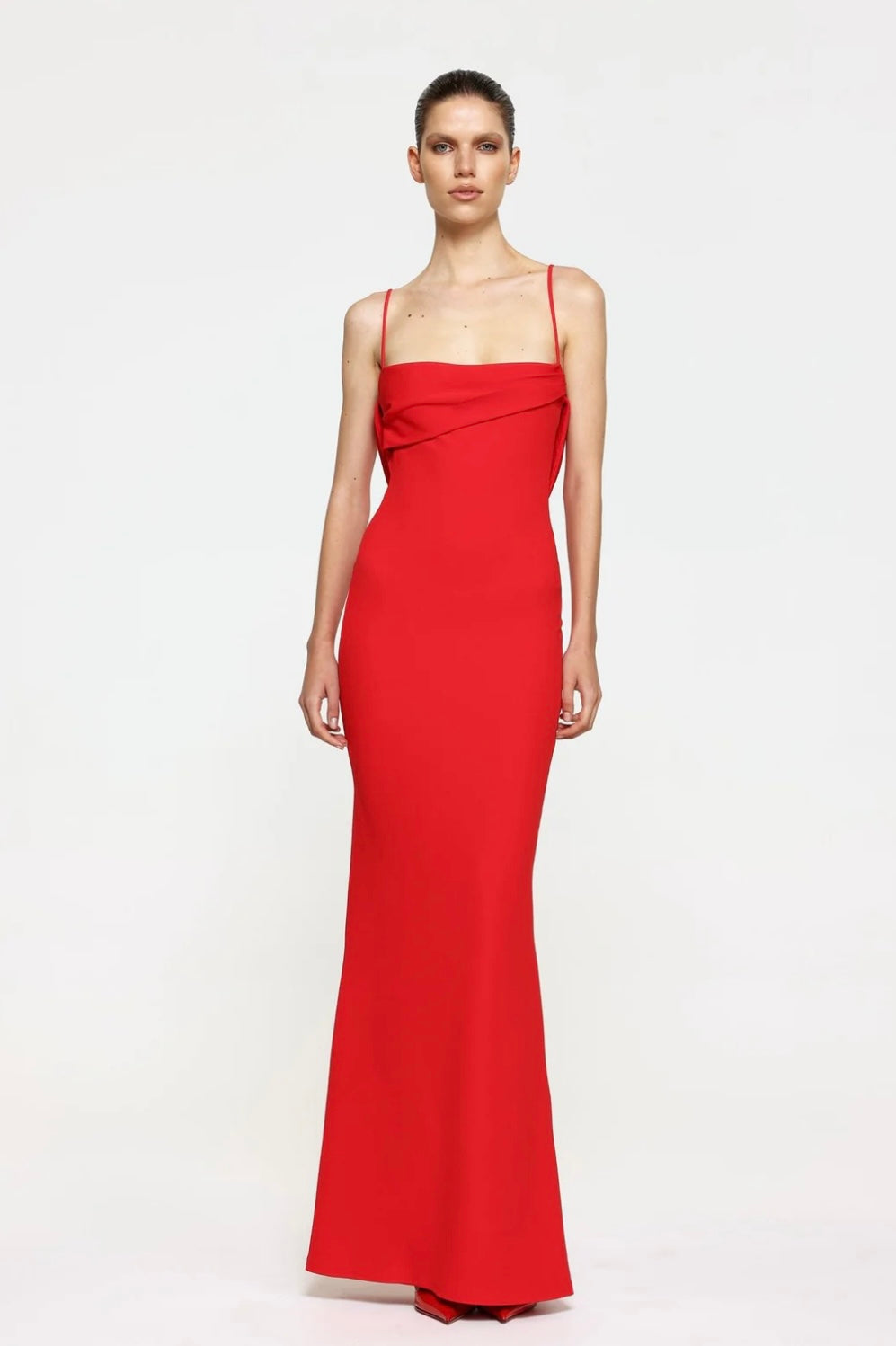 Effie Kats Havilland Gown Cherry Red