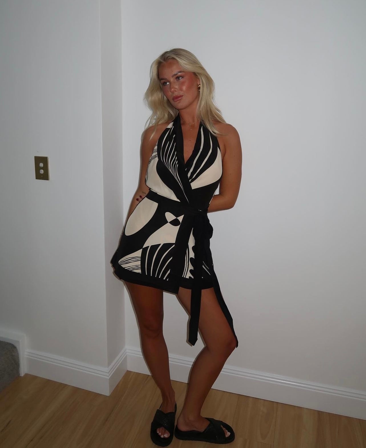 Sir the Label Realisme wrap halter mini dress hireempireaustralia.com Sir the Label Realisme wrap halter mini dress hireempireaustralia.com