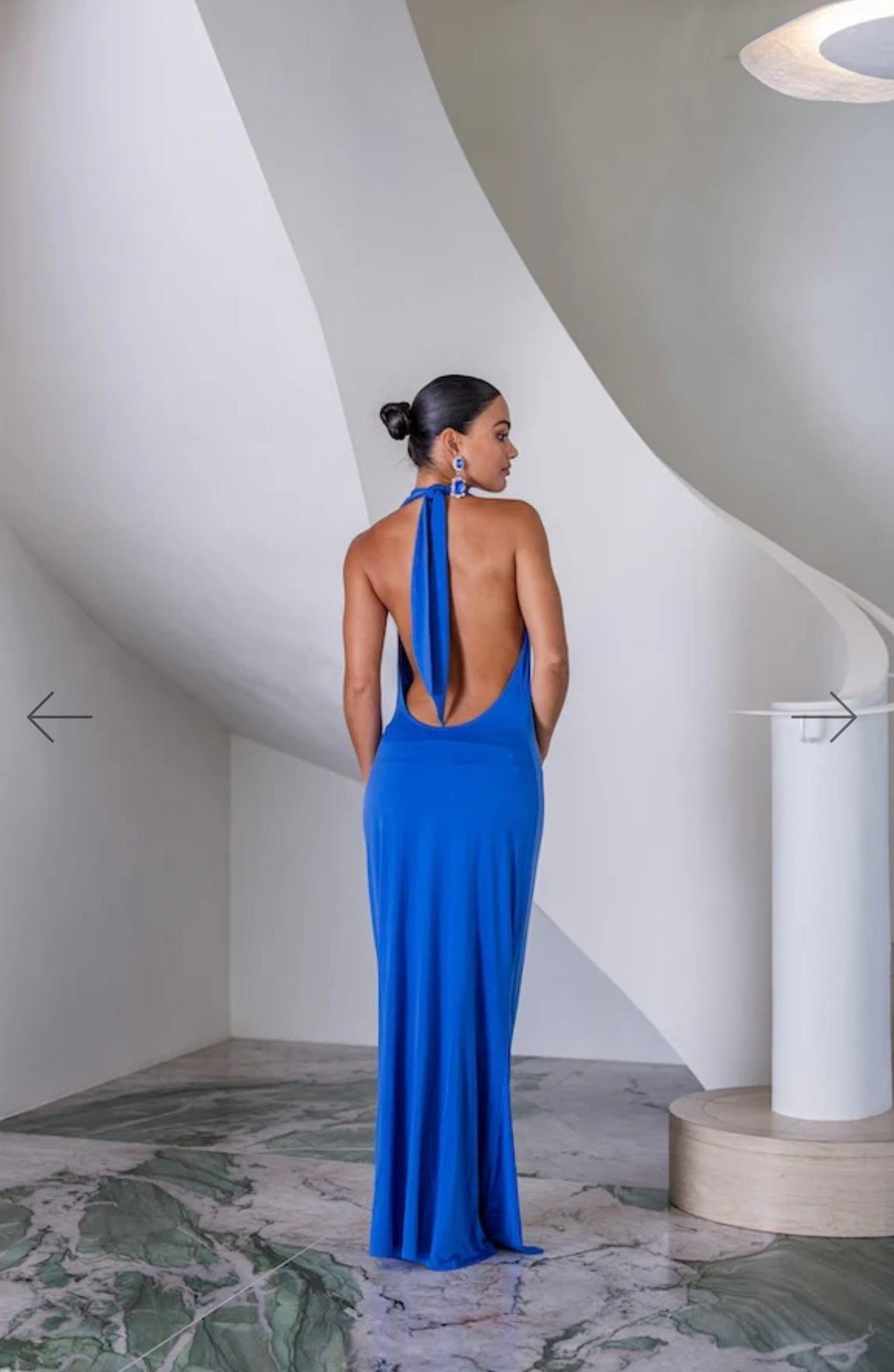 Saint Plunge Maxi Dress Sapphire