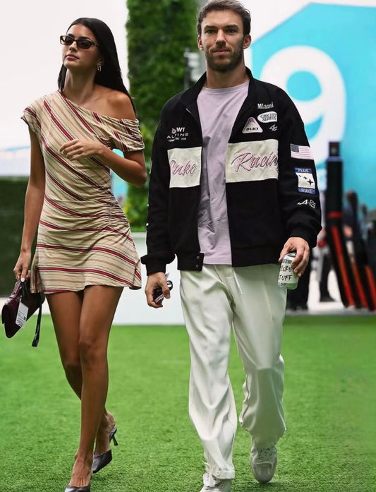 With Jean Camilia dress stripe