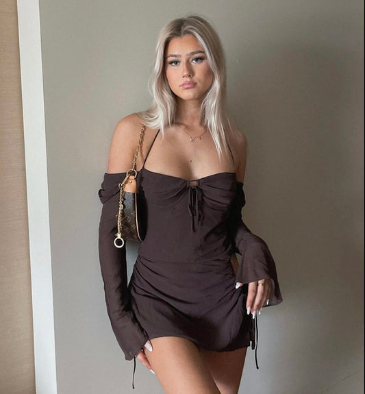 House of CB Baby Doll dress chocolate