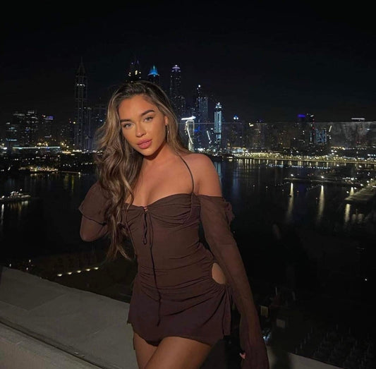 House of CB Baby Doll dress chocolate