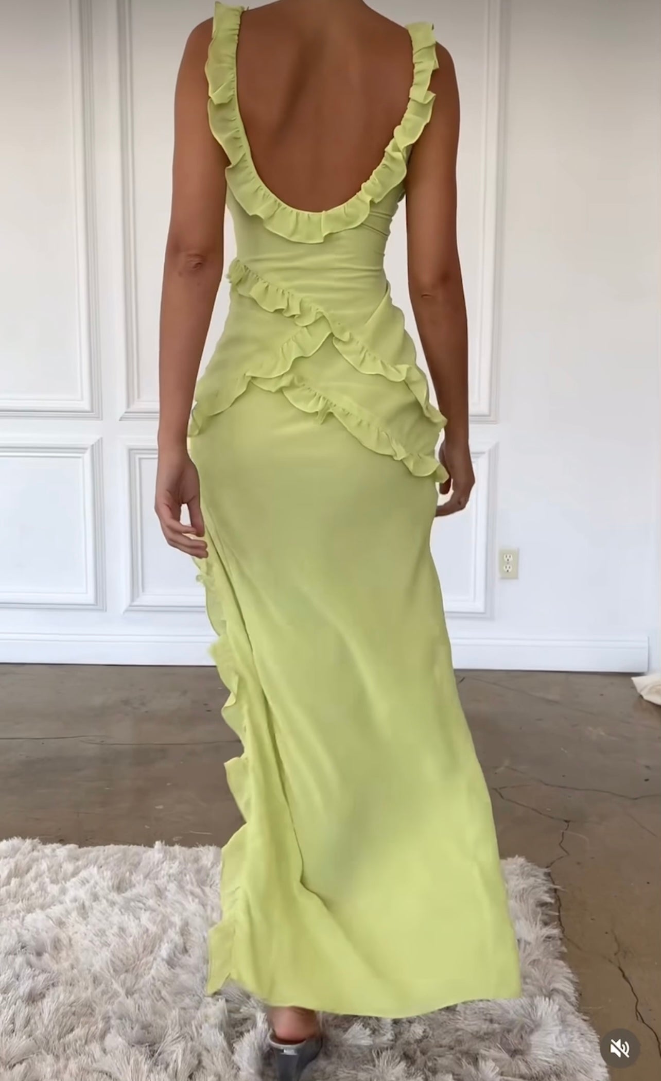 House of CB Pixie ruffle maxi dress