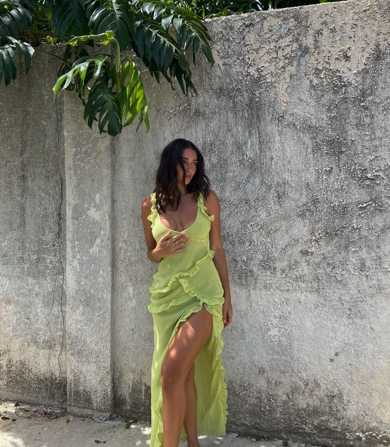 House of CB Pixie ruffle maxi dress