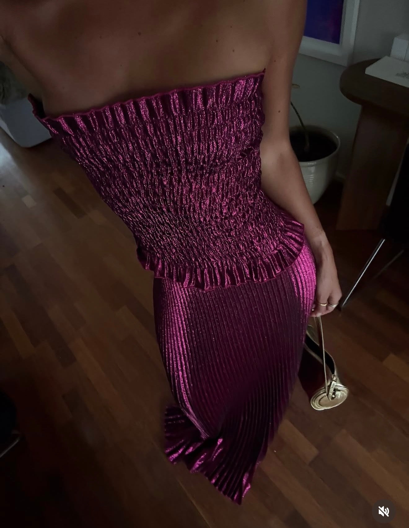 Lidee Maya Gown Sangria Glitter