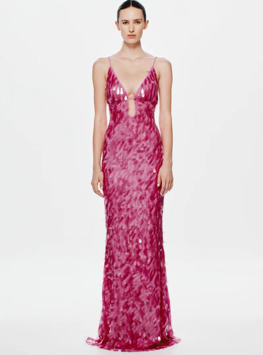 Misha Sapphire sequin dress