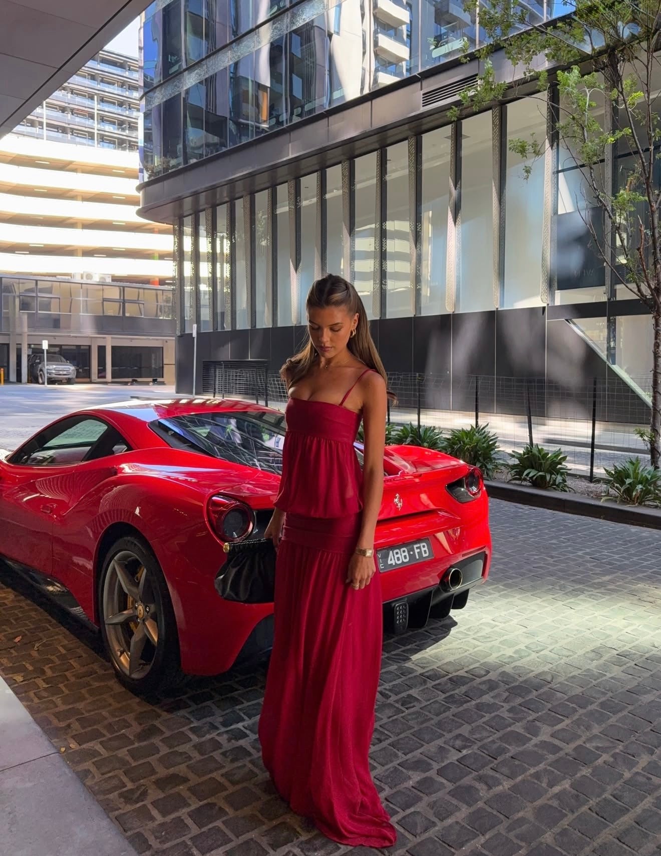Ance Gria Romeo Gown Cherry Red