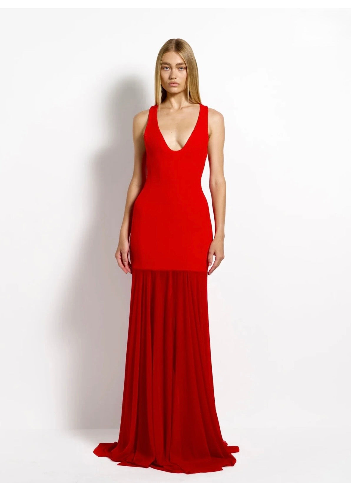 Effie Kats Odessa Gown Cherry Red