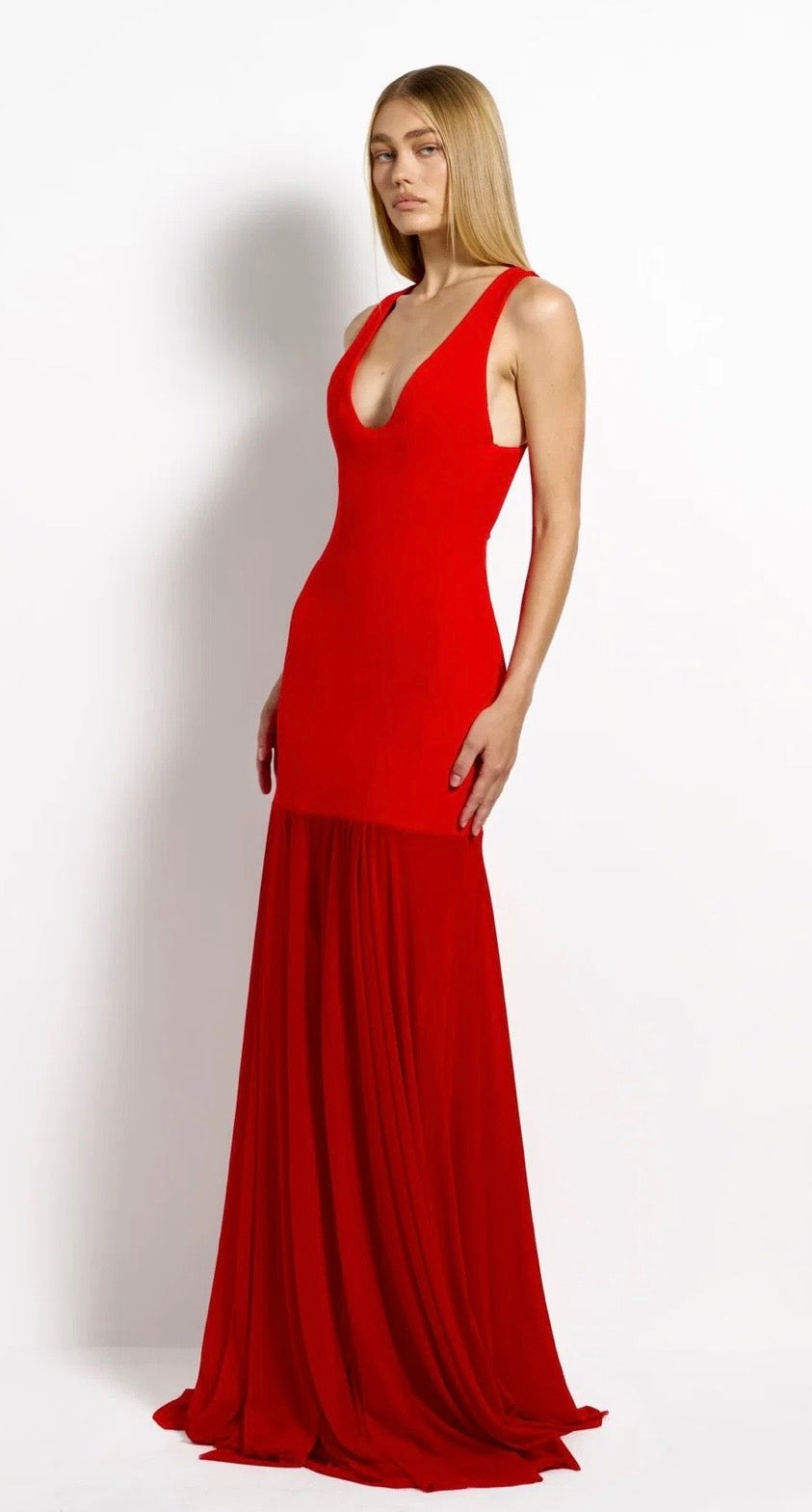 Effie Kats Odessa Gown Cherry Red