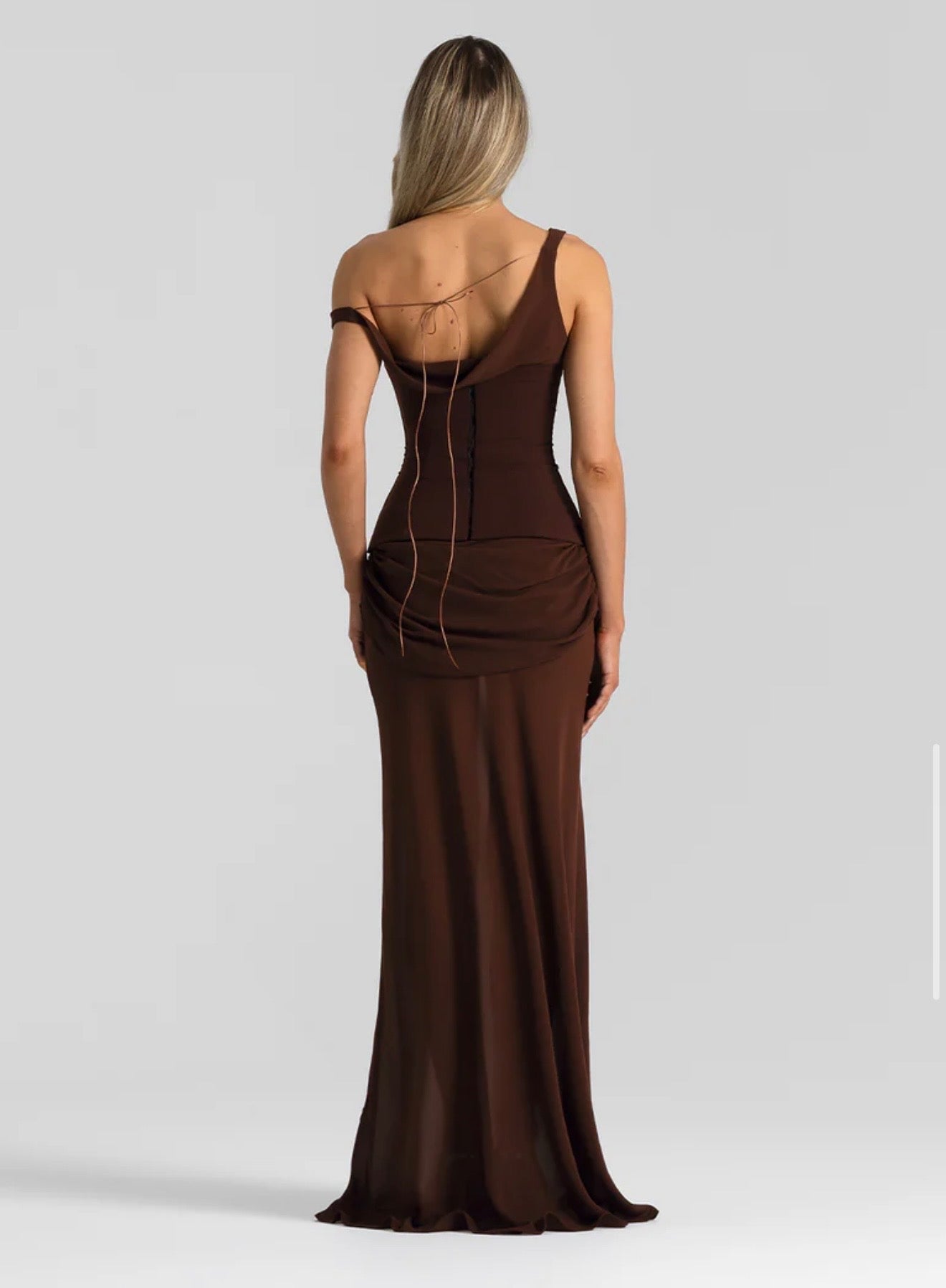 Natalie Rolt Cadence Gown Espresso