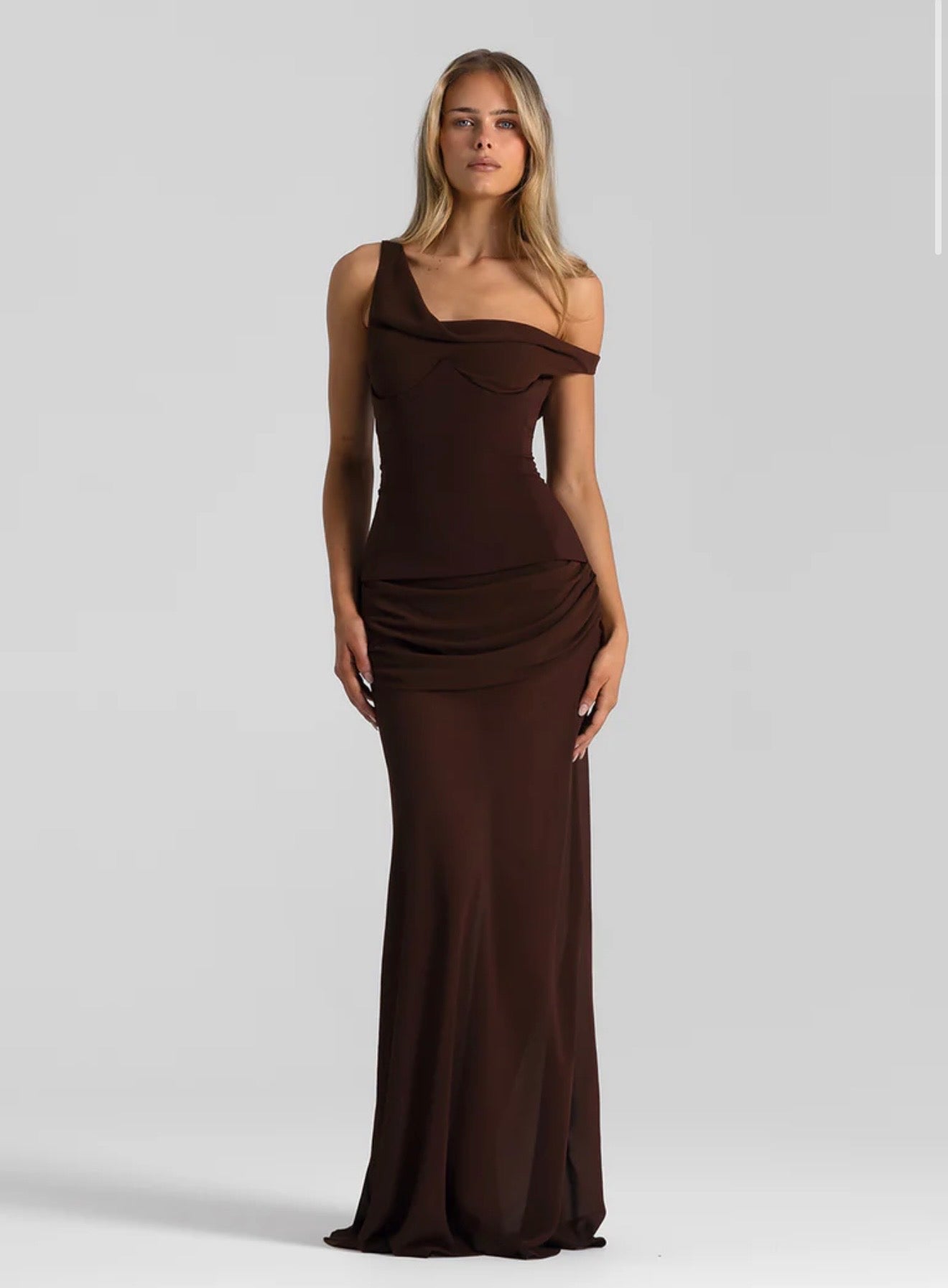 Natalie Rolt Cadence Gown Espresso