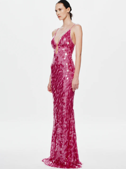 Misha Sapphire sequin dress